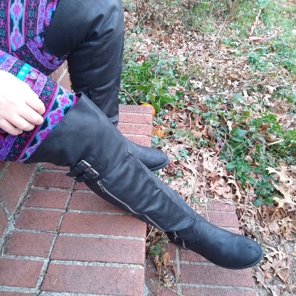 Over the Knee Black Boots